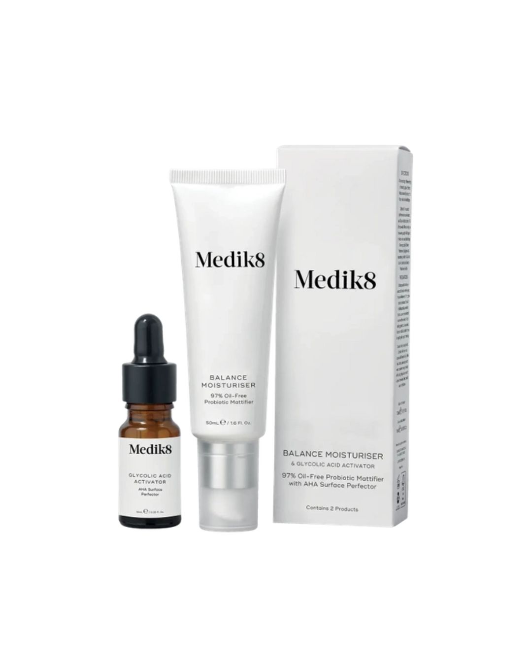 Medik8 Balance Moisturiser™ with Glycolic Acid Activator – matujący krem nawilżający z aktywatorem kwasu glikolowego 50 ml + 10 ml