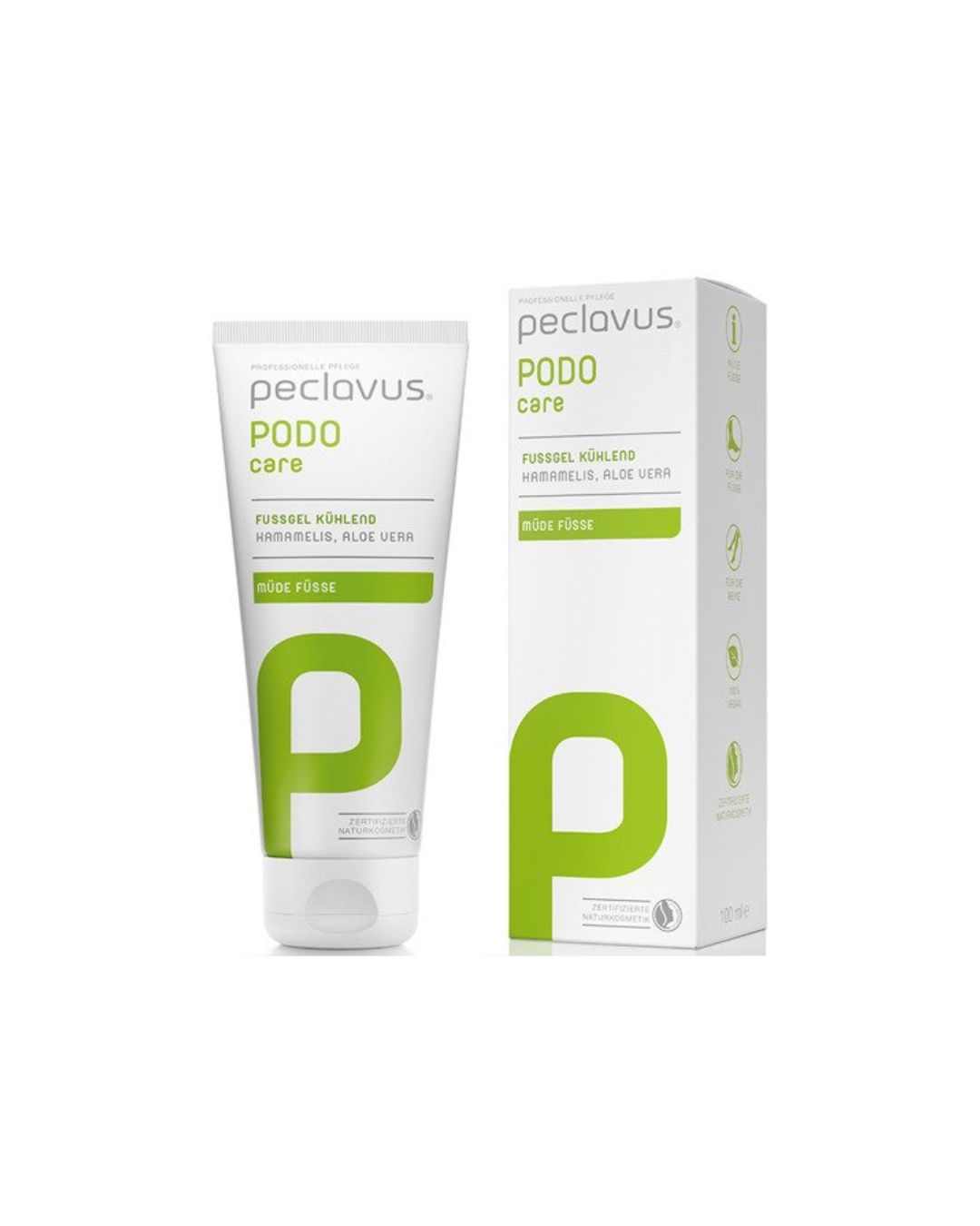 Peclavus PODOcare Fußgel kühlend – chłodzący żel do stóp z aloesem i oczarem wirginijskim 100 ml
