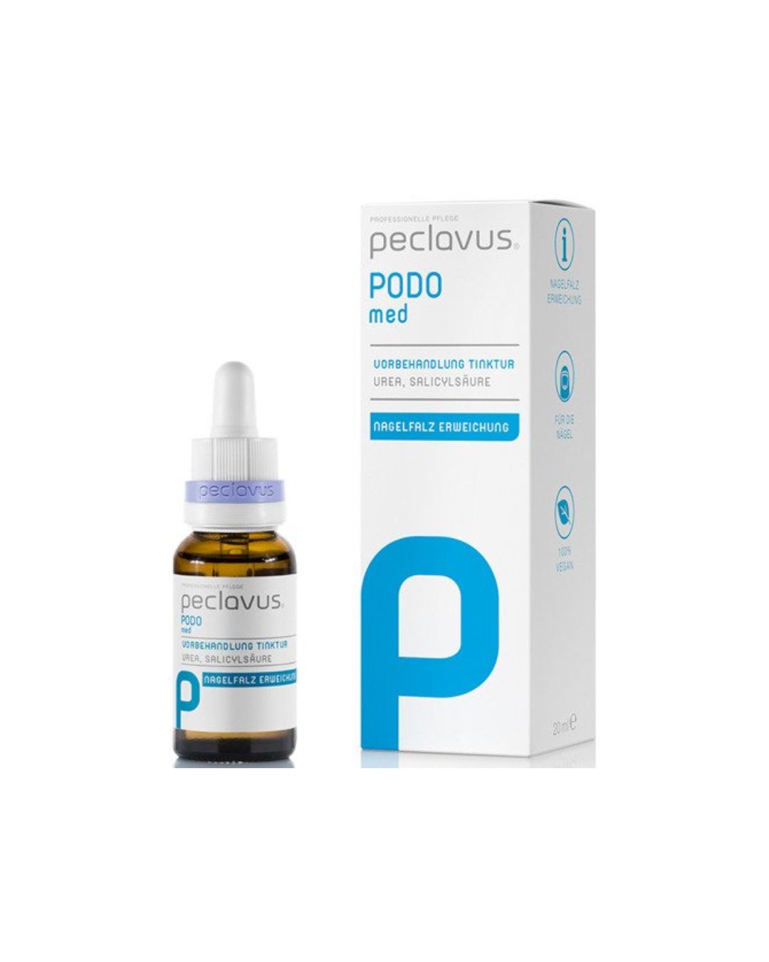 Peclavus PODOmed Vorbehandlung Tinktur – zmiękczająca tinktura do przygotowania skóry 20 ml