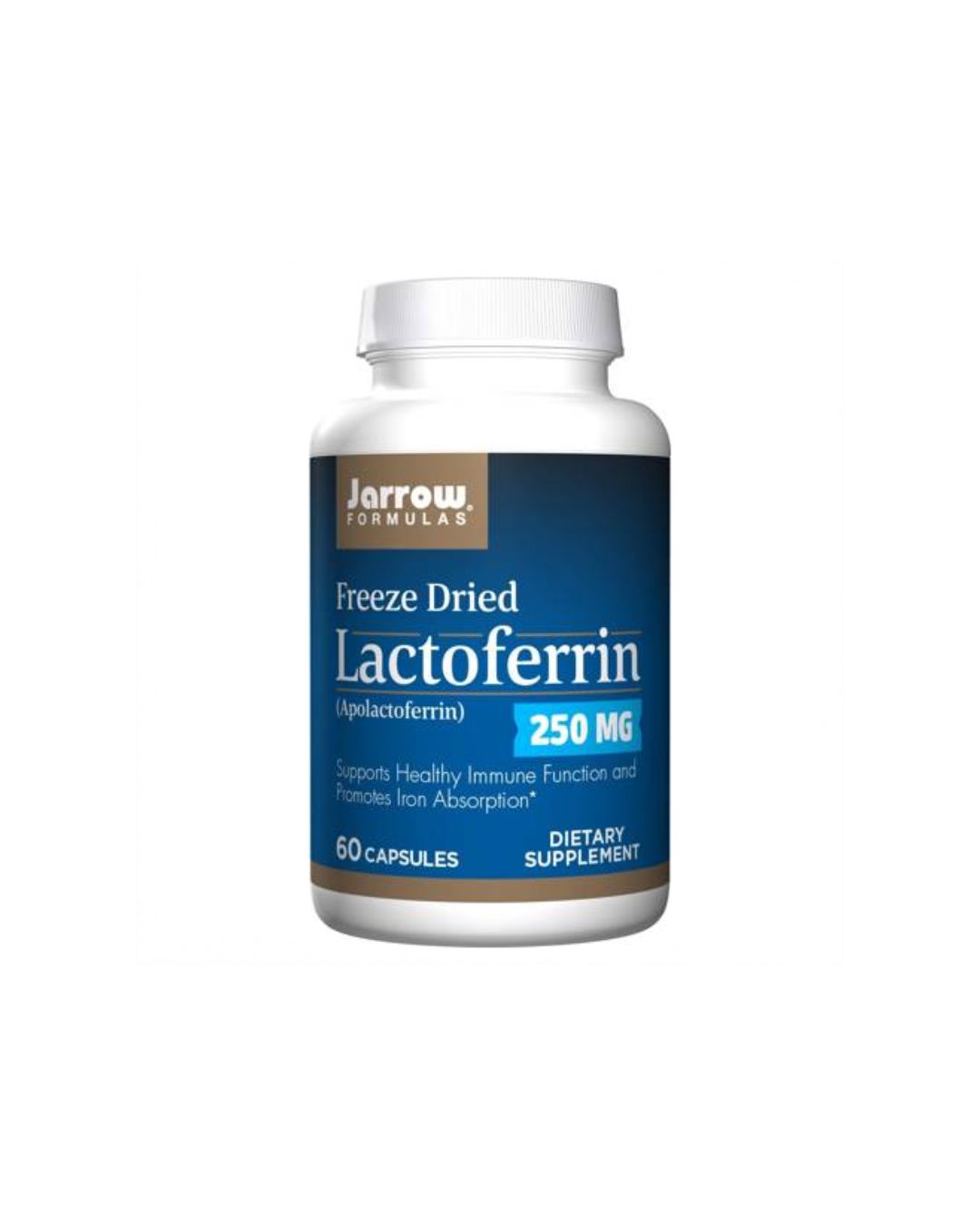 Jarrow Formulas Lactoferrin 250 mg – suplement diety z liofilizowaną laktoferyną, 60 kapsułek