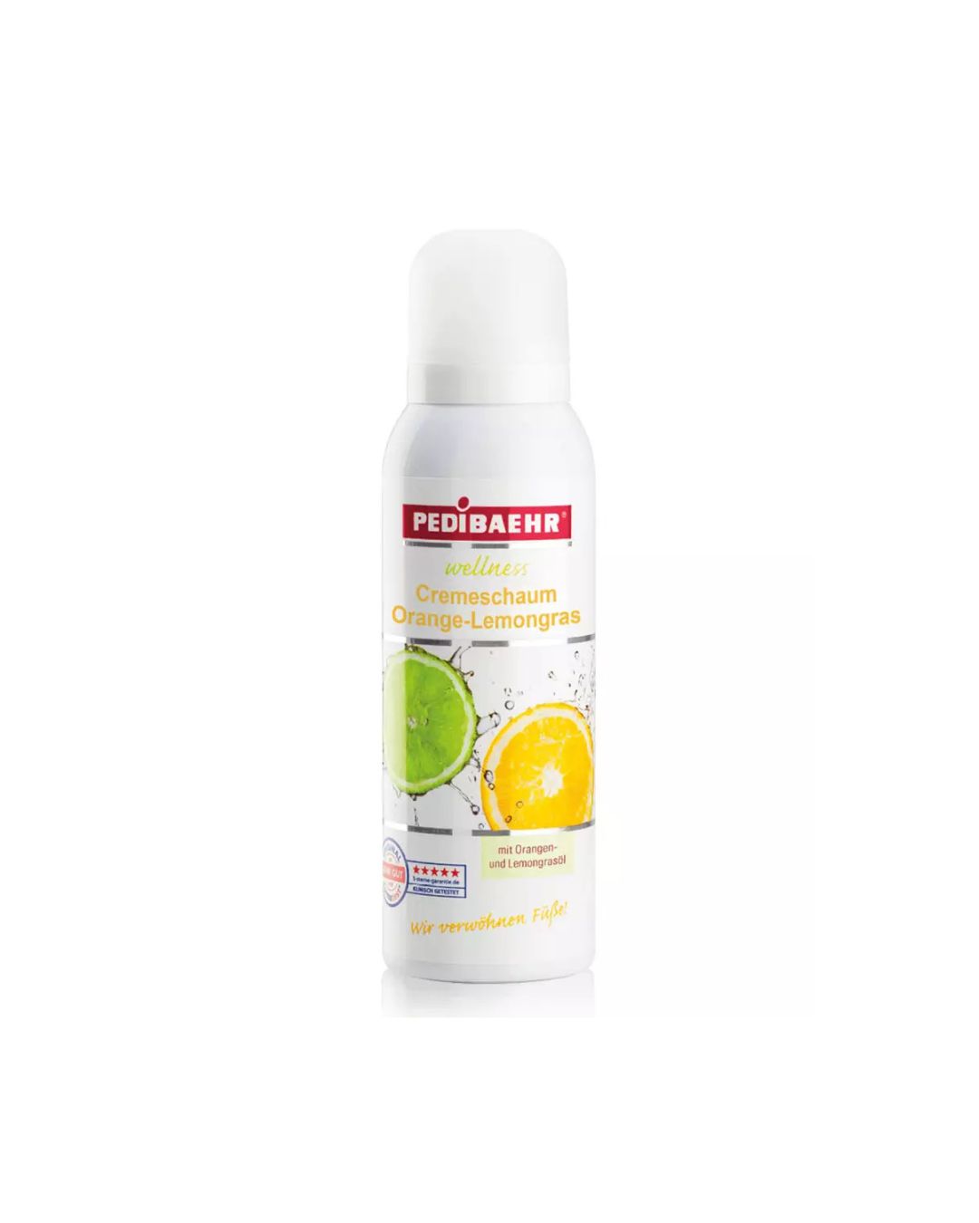 PEDIBAEHR Wellness pianka do stóp z trawą cytrynową i pomarańczą 125 ml